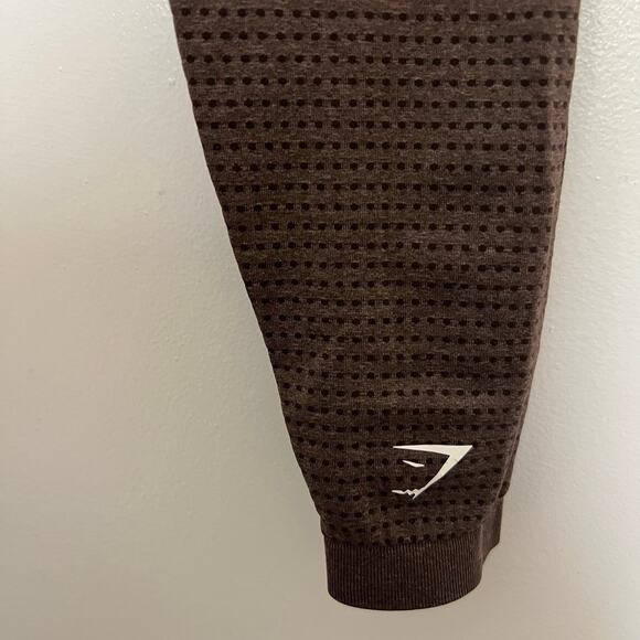 Gymshark Vital Seamless Leggings Brown Small High Rise Compression Athleisure - Picture 11 of 13